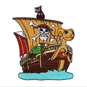 On Piece Iron-On Patch, Brown and Light Brown Ram Ship
2.7 (Width) X 3.7